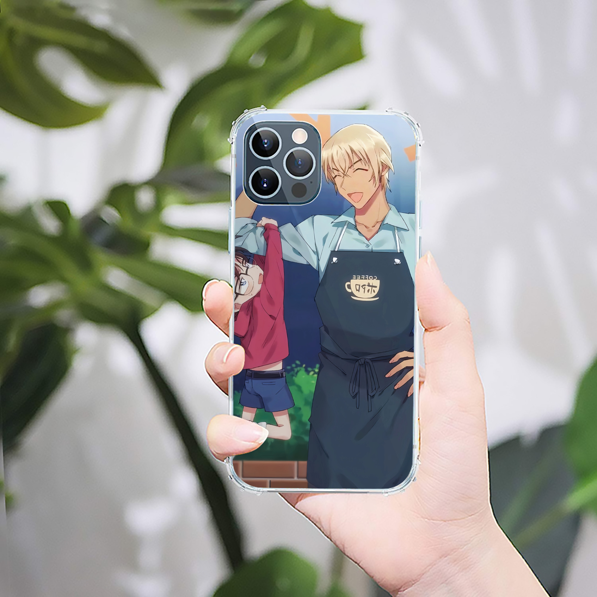 （画像用） 名探偵コナン Detective Conan 【iPhone 12シリーズ対応】透明スマホケース（クリアソフトケース）